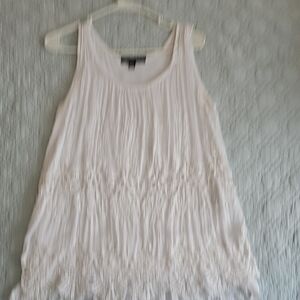 Saks Fifth Avenue White Textured Blouse